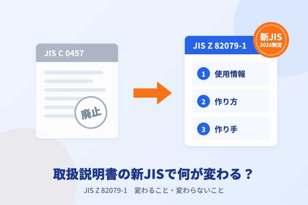 取扱説明書の新JIS（JIS Z 82079-1）で変わること・変わらないこと