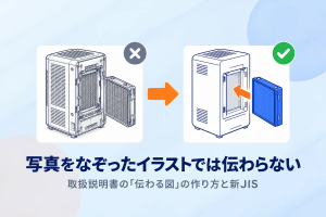写真をなぞったイラストでは伝わらない　取扱説明書の「伝わる図」の作り方と新JIS