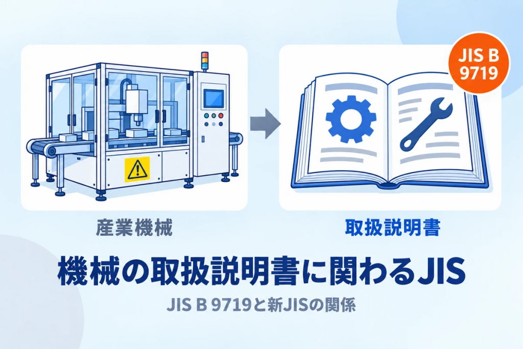機械の取扱説明書に関わるJIS　JIS B 9719と新JISの関係