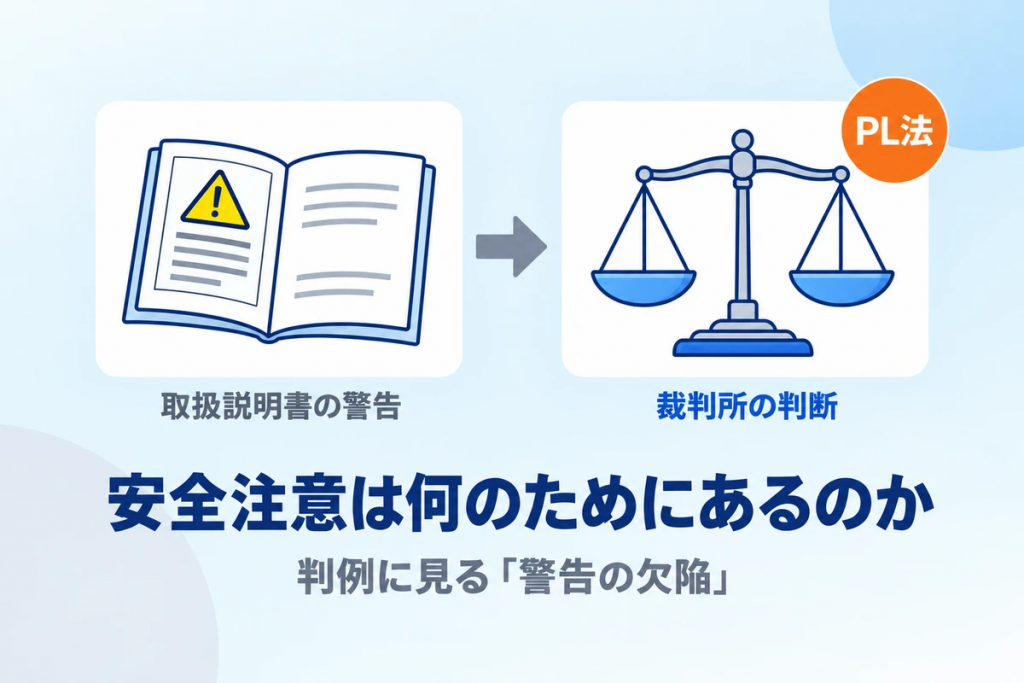 安全注意は何のためにあるのか　判例に見る「警告の欠陥」